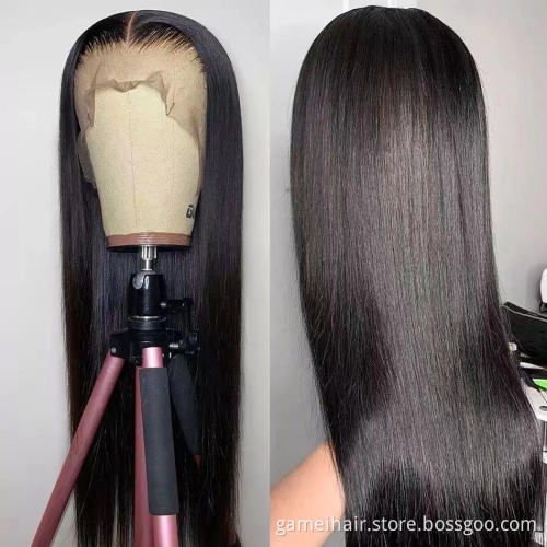 new arrival 100% HD lace front virgin cuticle aligned pre-plucked human hair wigs  for black women lady